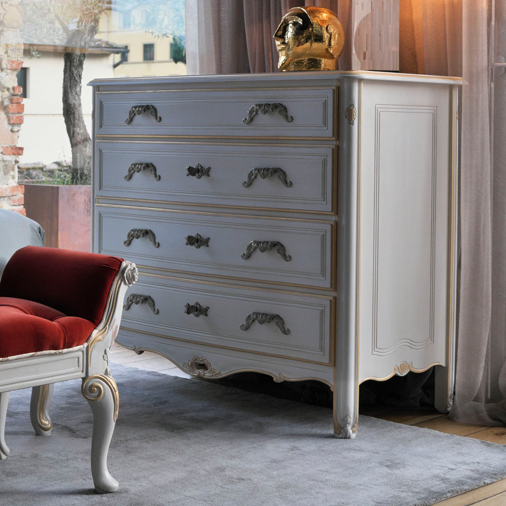 Tall Louis Style Chest Of Drawers