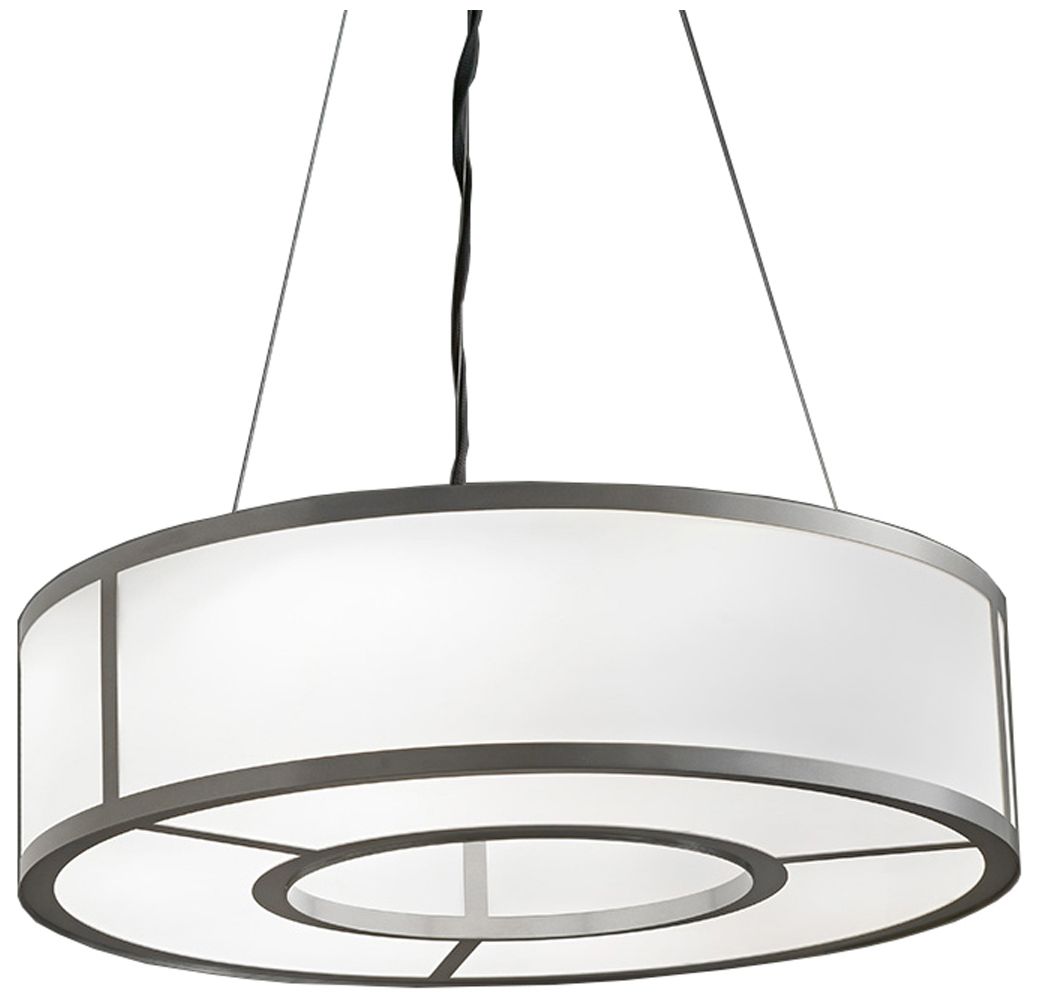 Tambour 30" Pewter Opal Acrylic Ring Pendant LED Retrofit