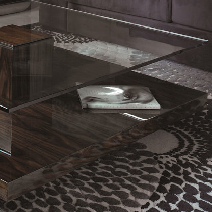 Tiered Tempered Glass Top Coffee Table