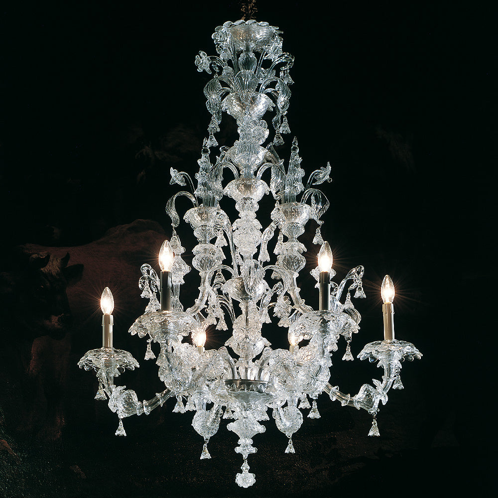 Traditional Clear Glass Chandelier