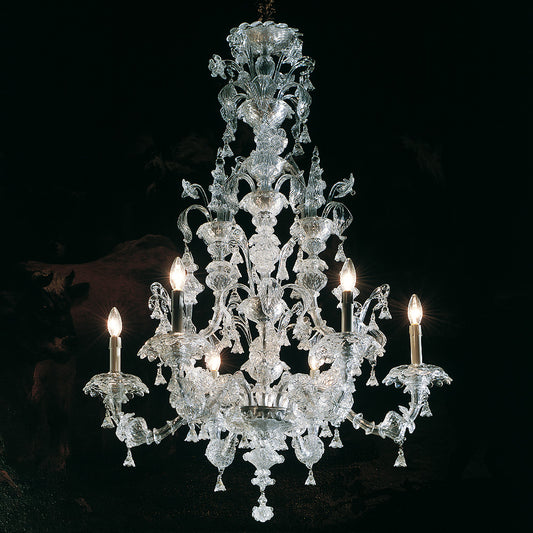 Traditional Clear Glass Chandelier