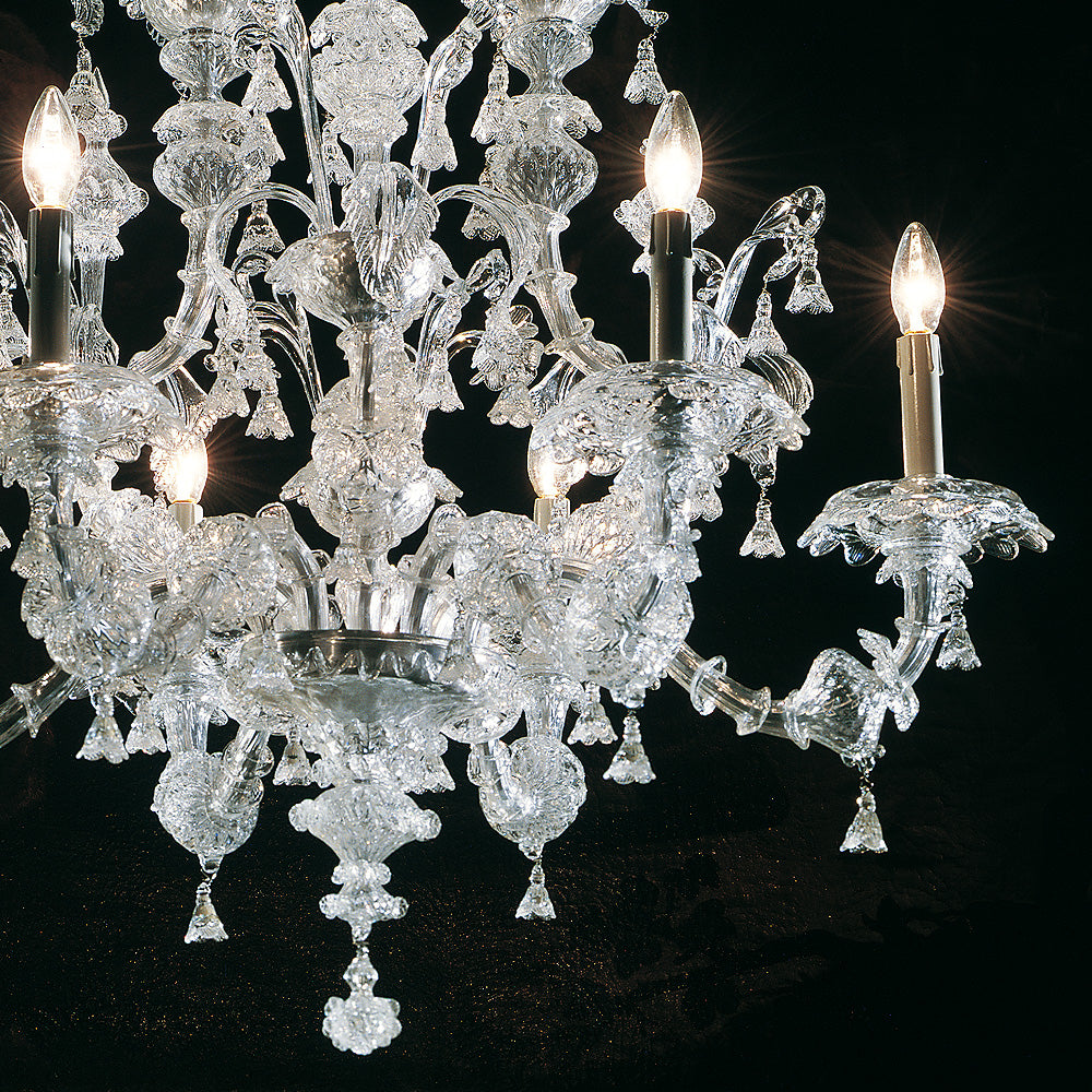 Traditional Clear Glass Chandelier