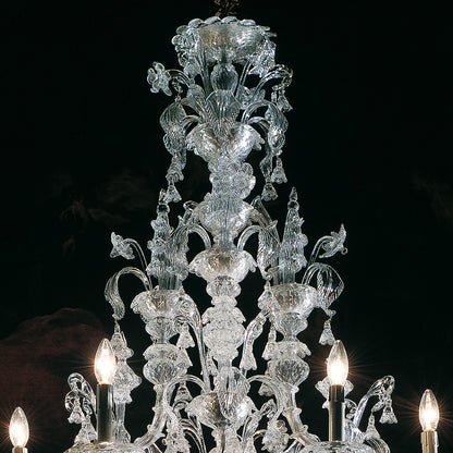 Traditional Clear Glass Chandelier