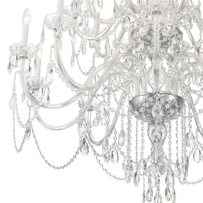 Traditional Crystal 25 Light Polished Chrome Chandelier