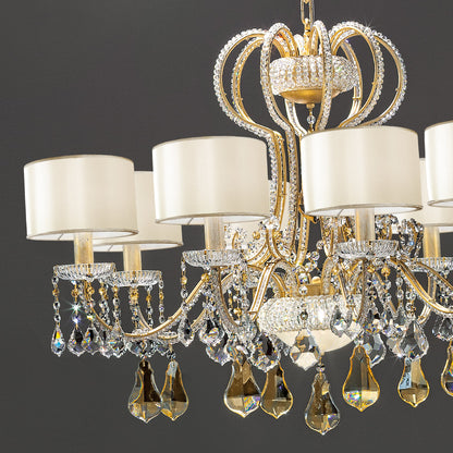 Classic Crystal Chandelier With Shades