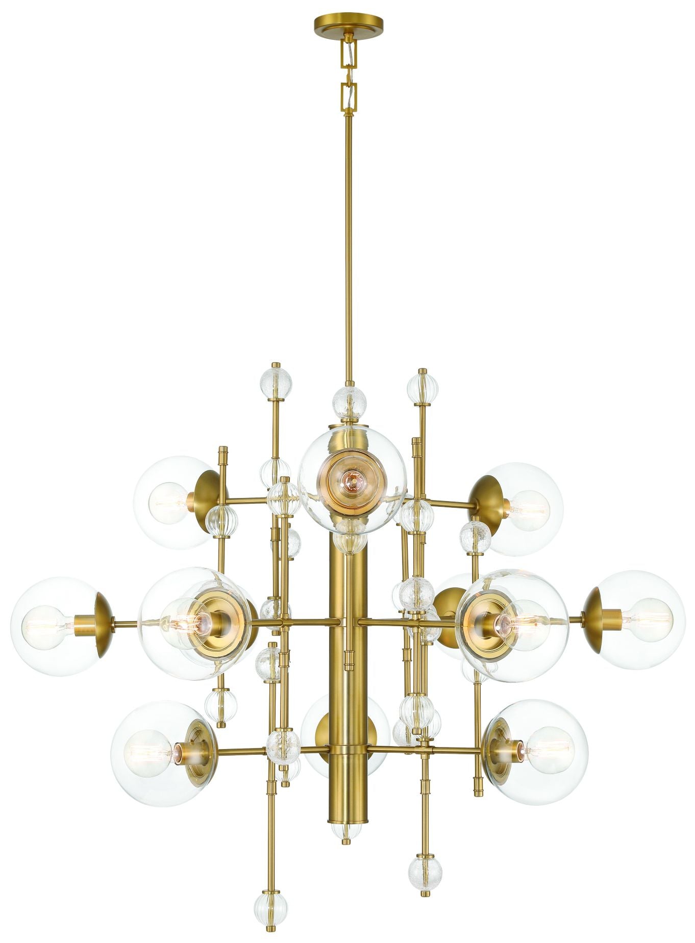 Traiton 48" 3 Tier Chandelier  Gold