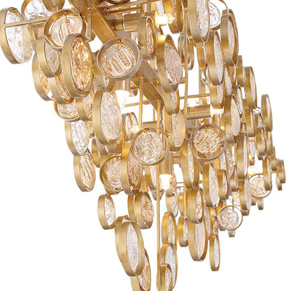 Trento 40 1/4" Wide Antique Gold 12-Light Linear Chandelier