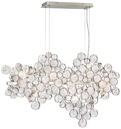 Trento 40 1/4" Wide Champagne Silver 12-Light Oval Chandelier