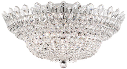 Trilliane 13.5"H x 33"W 23-Light Crystal Flush Mount in Silver