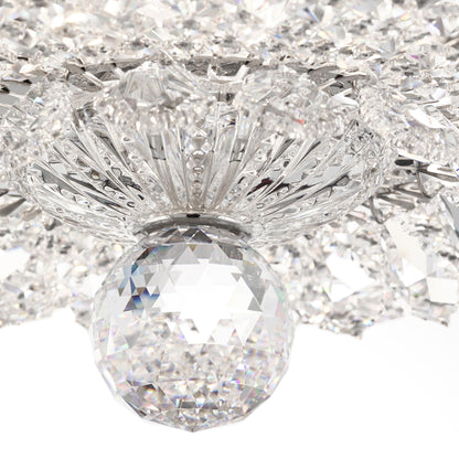 Trilliane 13.5"H x 33"W 23-Light Crystal Flush Mount in Silver