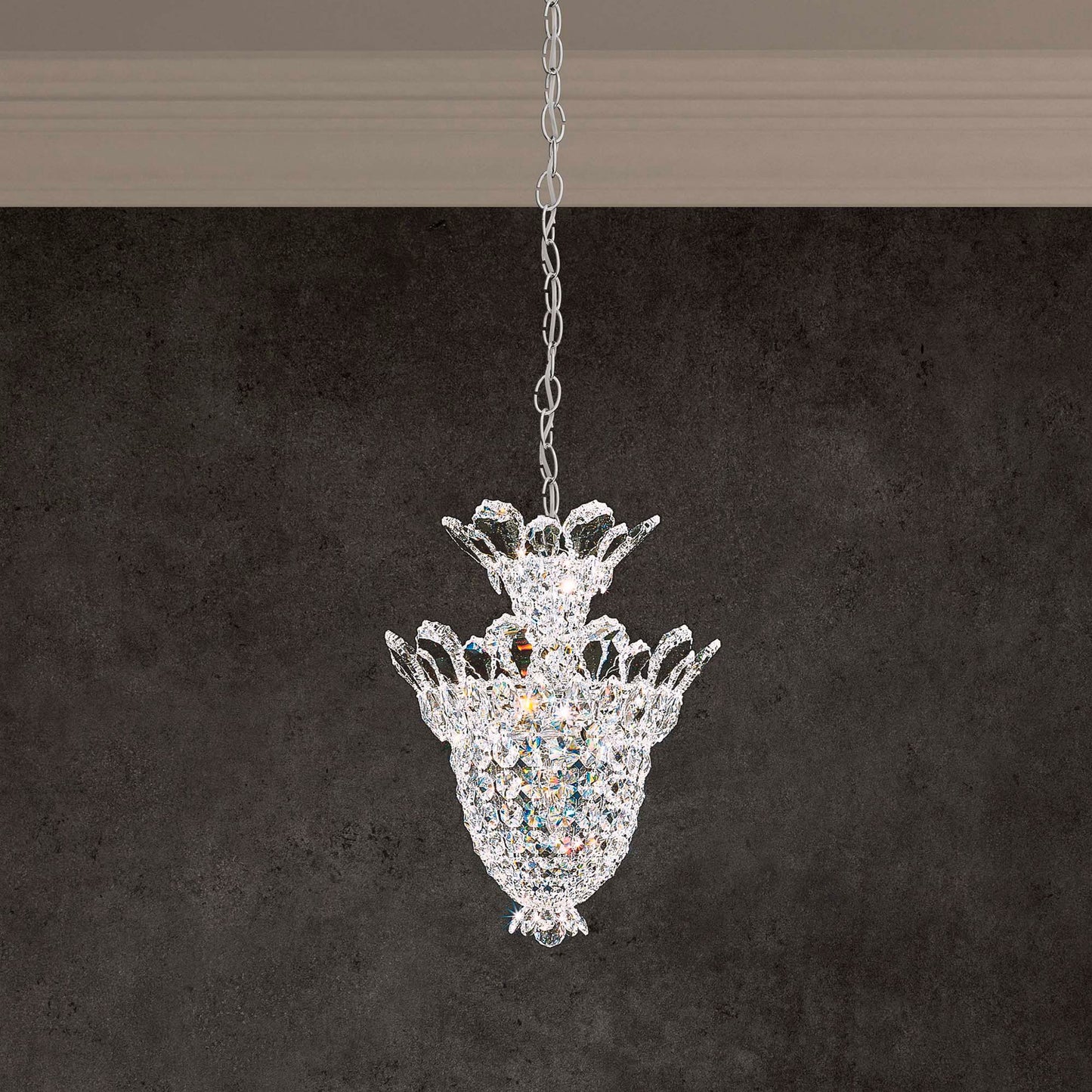 Trilliane 17"H x 12.5"W 5-Light Crystal Chandelier in Silver