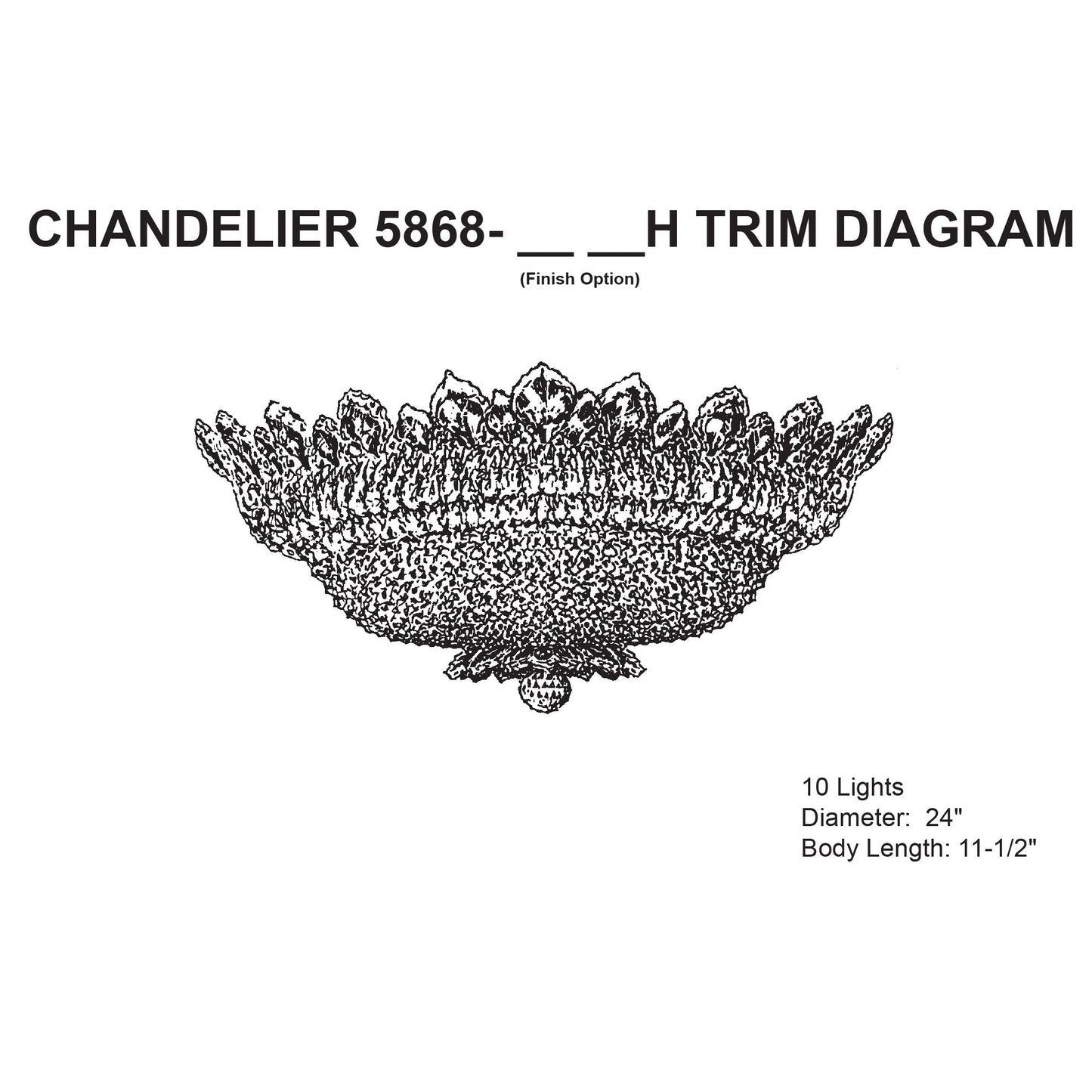 Trilliane 24" Wide Polished Silver Clear Crystal 10-Lt Flush Mt