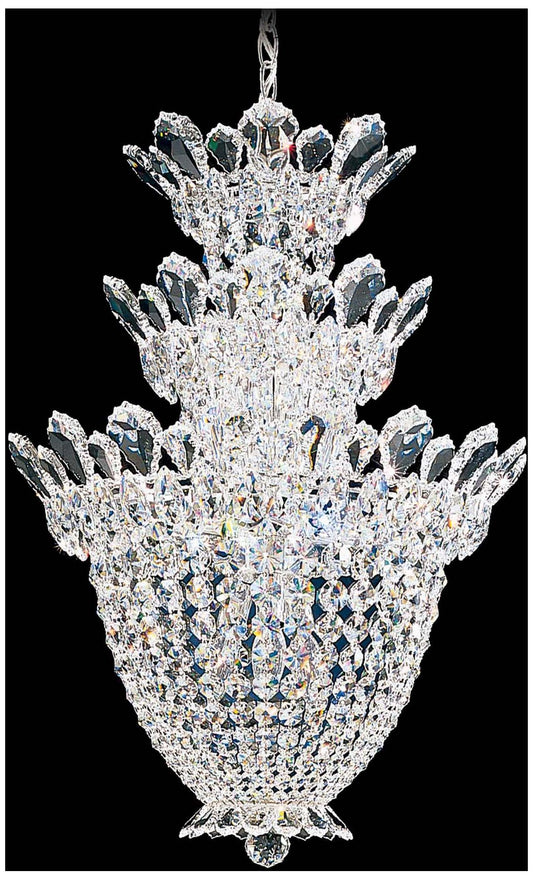 Trilliane 28"H x 19"W 15-Light Crystal Chandelier in Silver