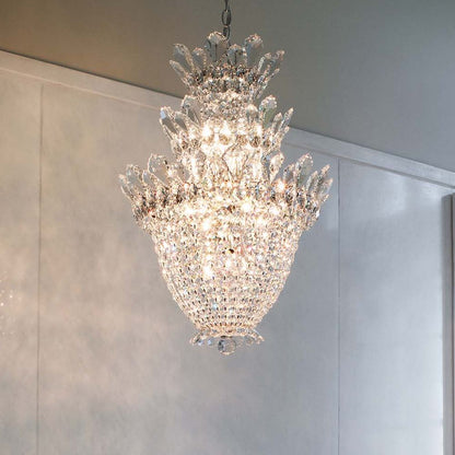Trilliane 28"H x 19"W 15-Light Crystal Chandelier in Silver