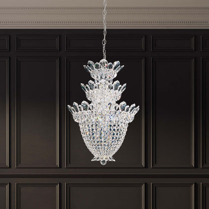 Trilliane 28"H x 19"W 15-Light Crystal Chandelier in Silver