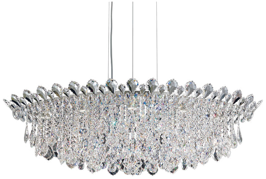 Trilliane Strands 15"H x 45"W 8-Lt Crystal Pendant in Pol Stainle