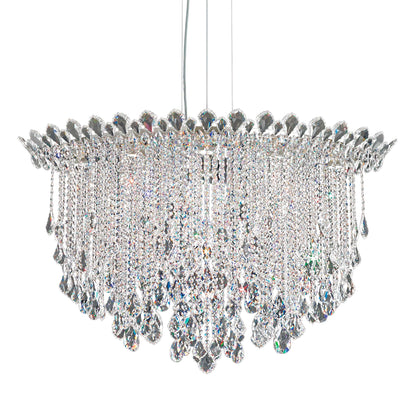 Trilliane Strands 28"H x 45"W 8-Lt Crystal Pendant in Pol Stainle