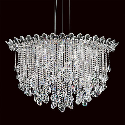 Trilliane Strands 28"H x 45"W 8-Lt Crystal Pendant in Pol Stainle