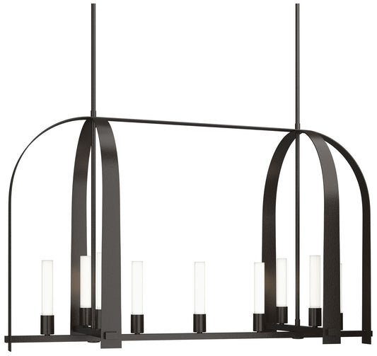 Triomphe 41" Wide 9-Light Oil Rubbed Bronze Linear Pendant w/ Frosted