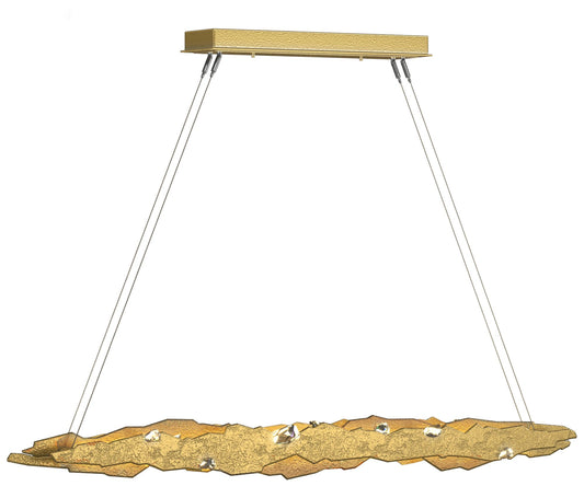 Trove 52.6"W Crystal Accented Modern Brass Standard LED Pendant