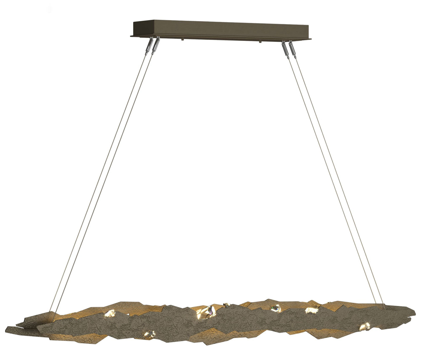 Trove 52.6"W Crystal Accented Soft Gold Standard LED Pendant