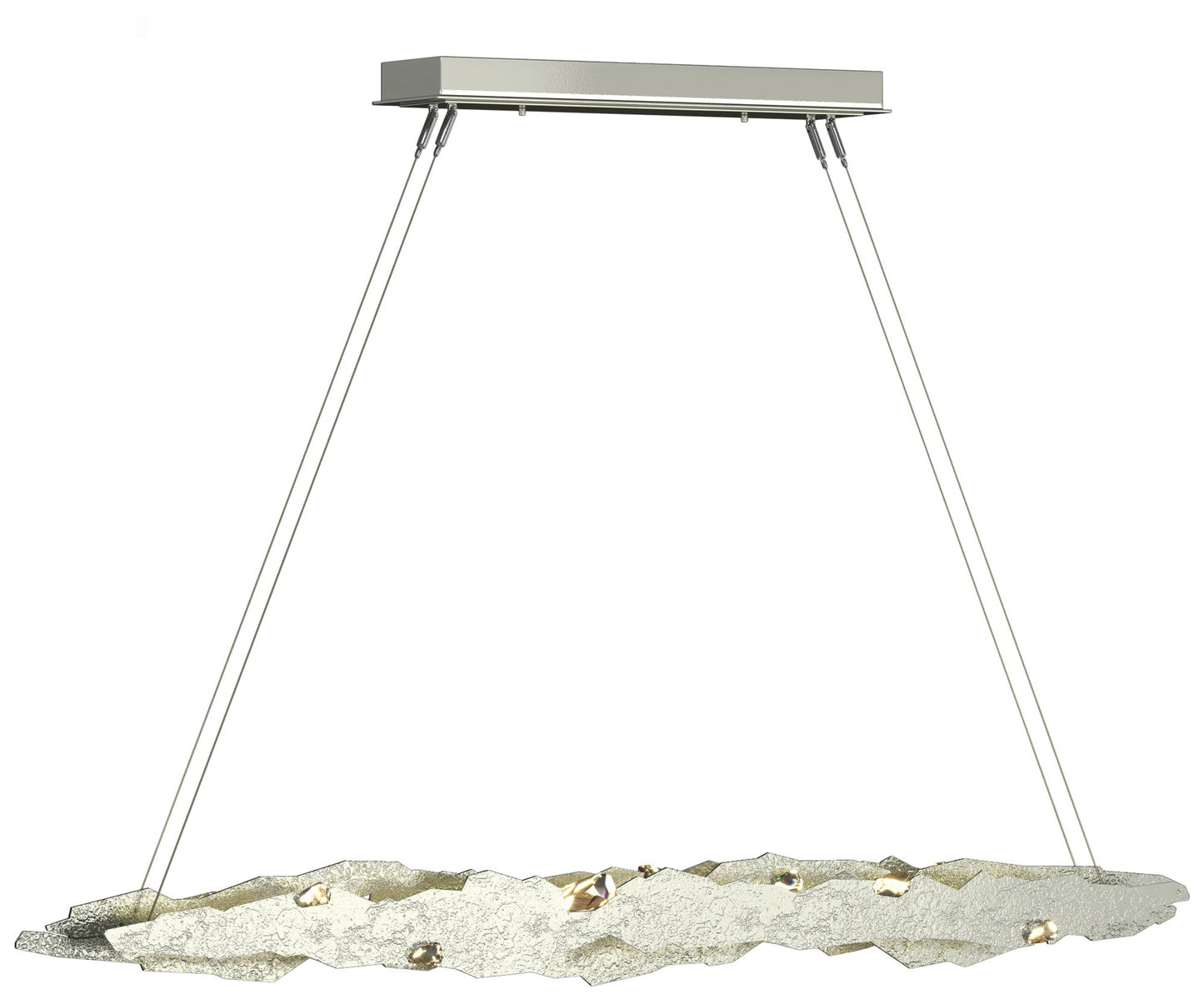 Trove 52.6"W Crystal Accented Sterling Standard LED Pendant