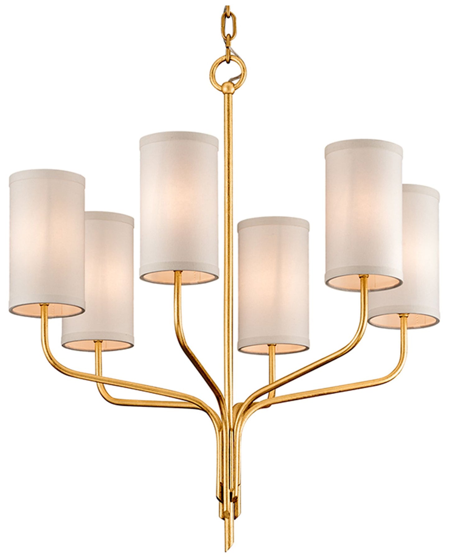 Troy Lighting Juniper 28.5 in. Gold Leaf Chandelier