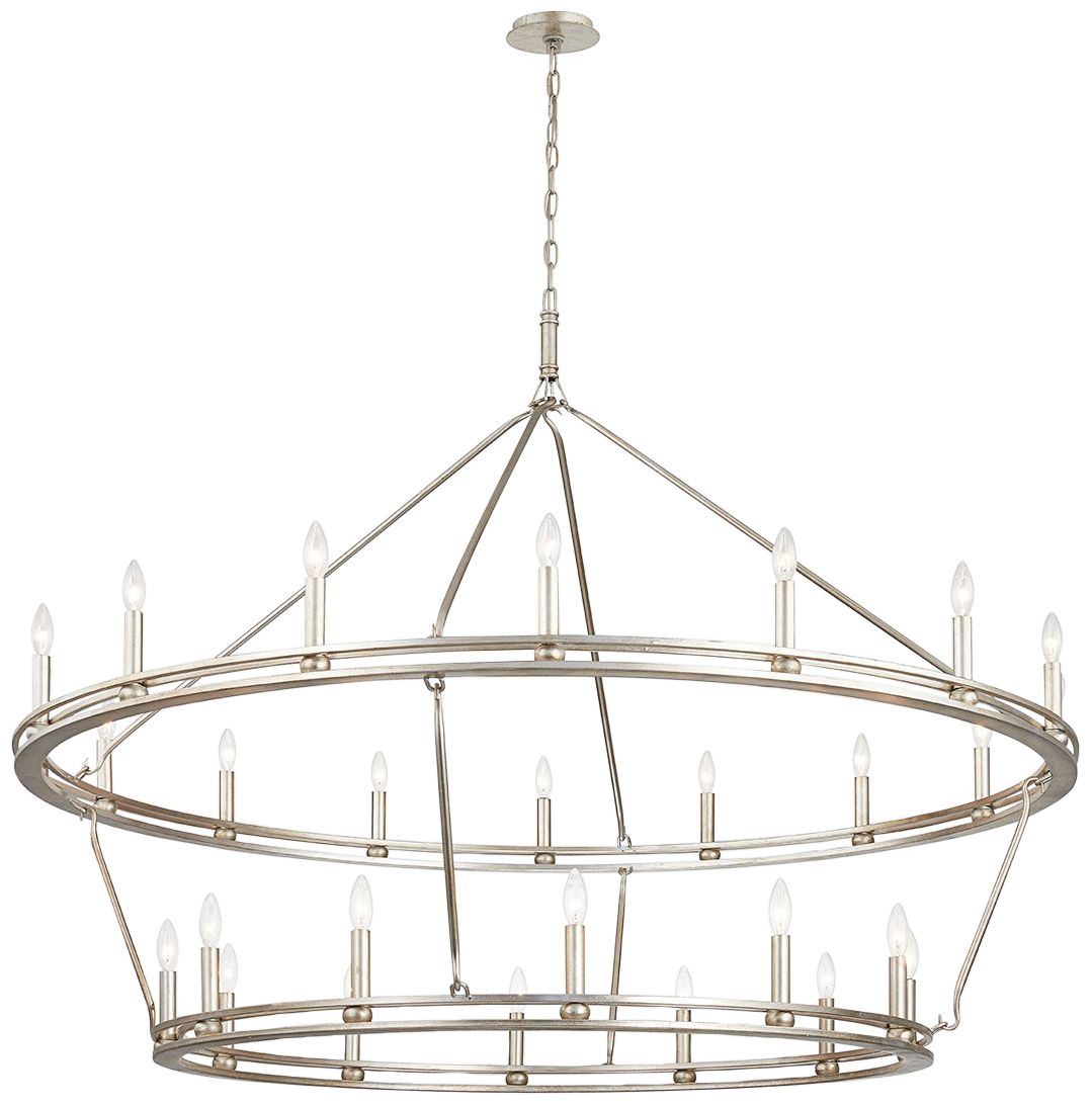 Troy Lighting Sutton 52 1/4" Champagne Silver 18-Light Ring Chandelier