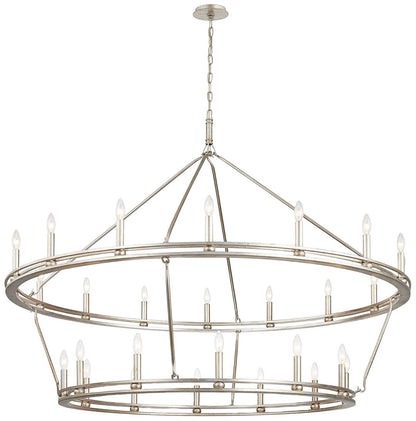 Troy Lighting Sutton 52 1/4" Champagne Silver 18-Light Ring Chandelier