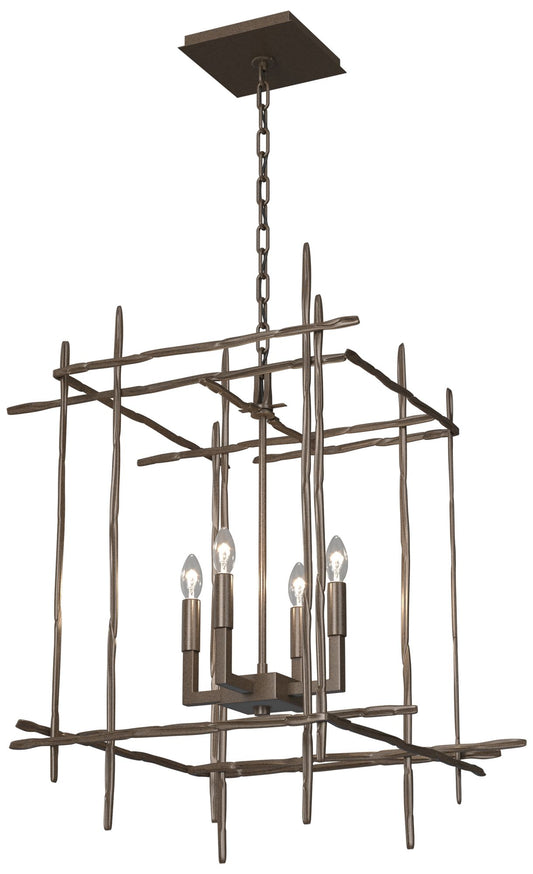 Tura 20" Wide 4-Light Bronze Medium Chandelier