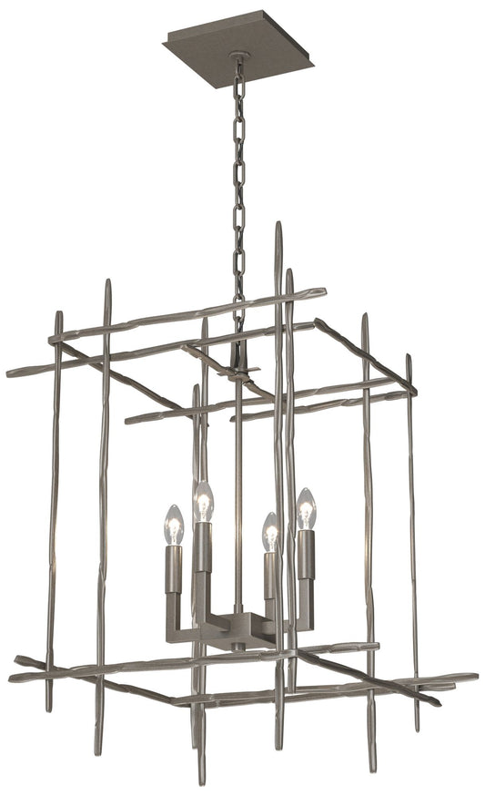 Tura 20" Wide 4-Light Dark Smoke Medium Chandelier