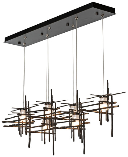 Tura 53 1/2" Wide Dark Smoke 7-Light Linear Chandelier