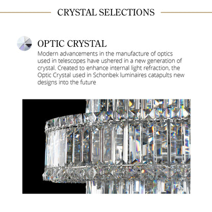 Twilight 8.5"H x 18"W 4-Light Crystal Pendant in Antique Silver