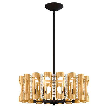 Twilight 8.5"H x 25"W 6-Light Crystal Chandelier in Heirloom Gold