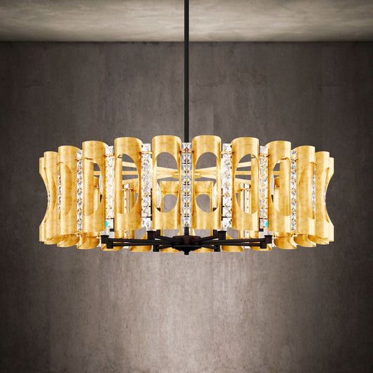 Twilight 8.5"H x 31"W 8-Light Crystal Chandelier in Heirloom Gold
