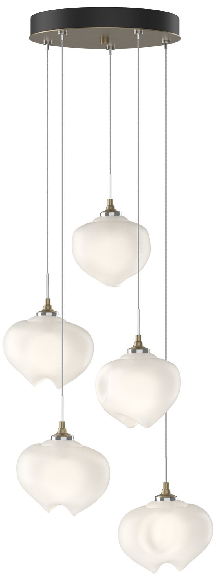 Ume 16.6" Wide 5-Light Soft Gold Standard Pendant With Frosted Glass S