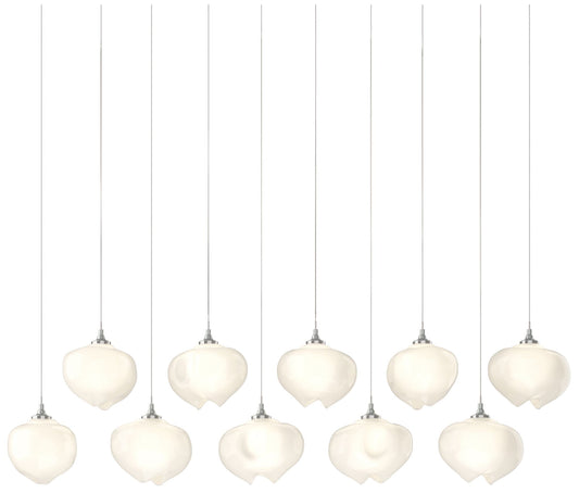 Ume 44.7"W 10-Light Rectangular  Long Pendant w/ Frosted Shade