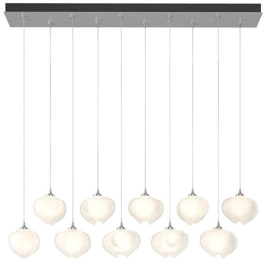 Ume 44.7"W 10-Light Rectangular  Standard Pendant w/ Frosted Shade