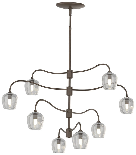 Ume 8-Light Pendant - Bronze - Thumbprint Cool Grey