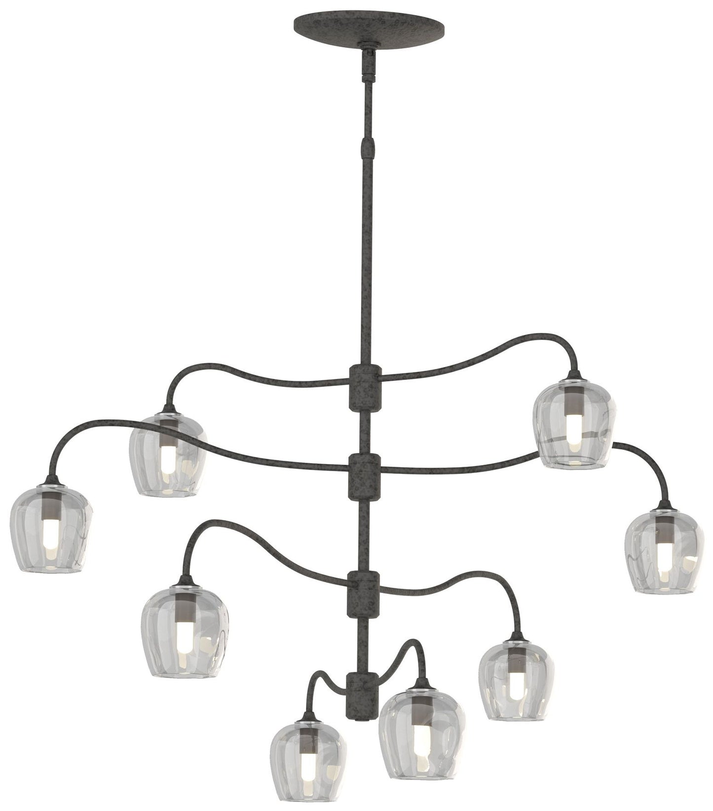 Ume 8-Light Pendant - Iron - Thumbprint Cool Grey