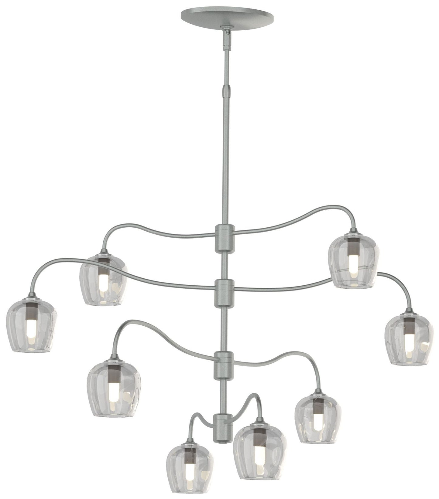 Ume 8-Light Pendant - Platinum - Thumbprint Cool Grey