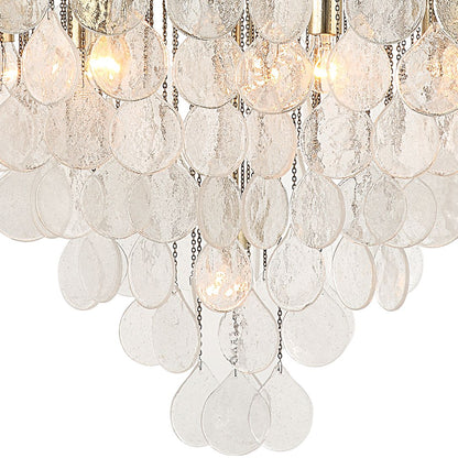 Uttermost Goccia 38" Wide Silver Leaf 8-Light Pendant