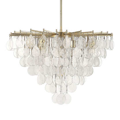 Uttermost Goccia 38" Wide Silver Leaf 8-Light Pendant