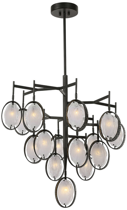 Uttermost Maxin 36 1/4" Dark Bronze 15-Light Rustic Modern Chandelier