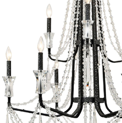 Varaluz Barcelona 34 1/2"W Onyx Crystal 9-Light Chandelier