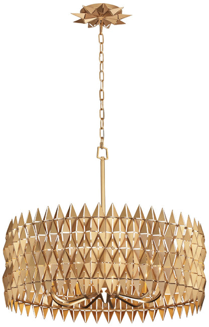 Varaluz Forever 30" Wide French Gold Drum Pendant Light