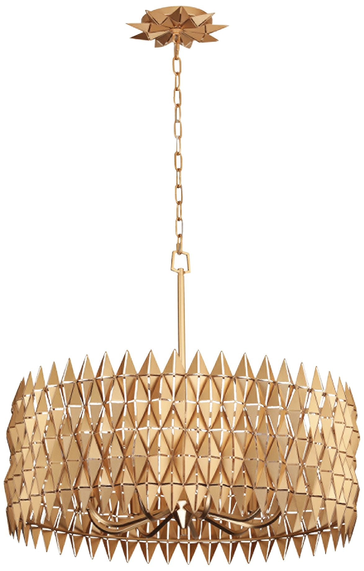 Varaluz Forever 30" Wide French Gold Drum Pendant Light