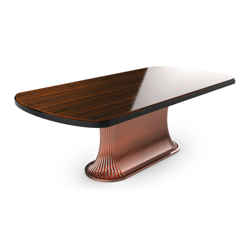 Veneered Copper Dining Table