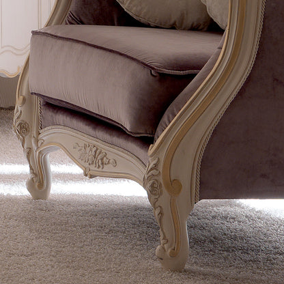 Venetian Button Upholstered Italian Armchair