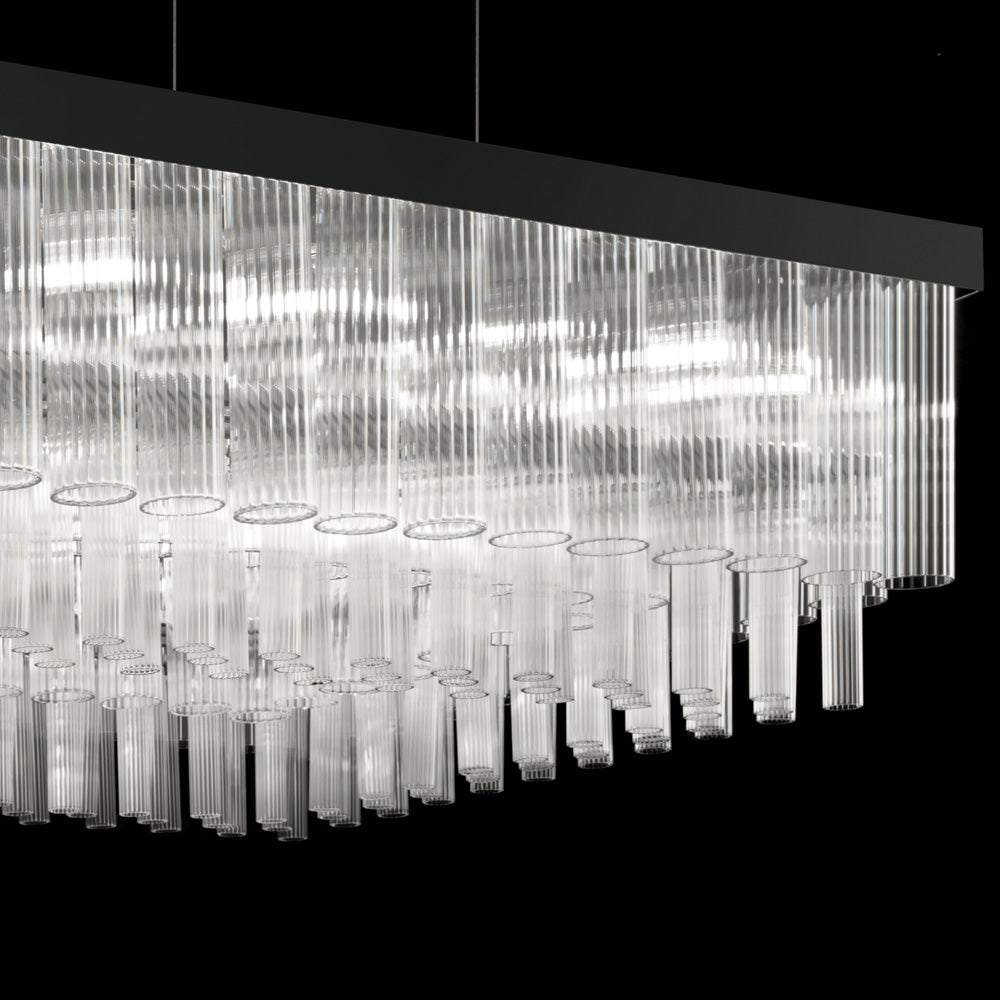 Contemporary Venetian Glass Rectangular Chandelier